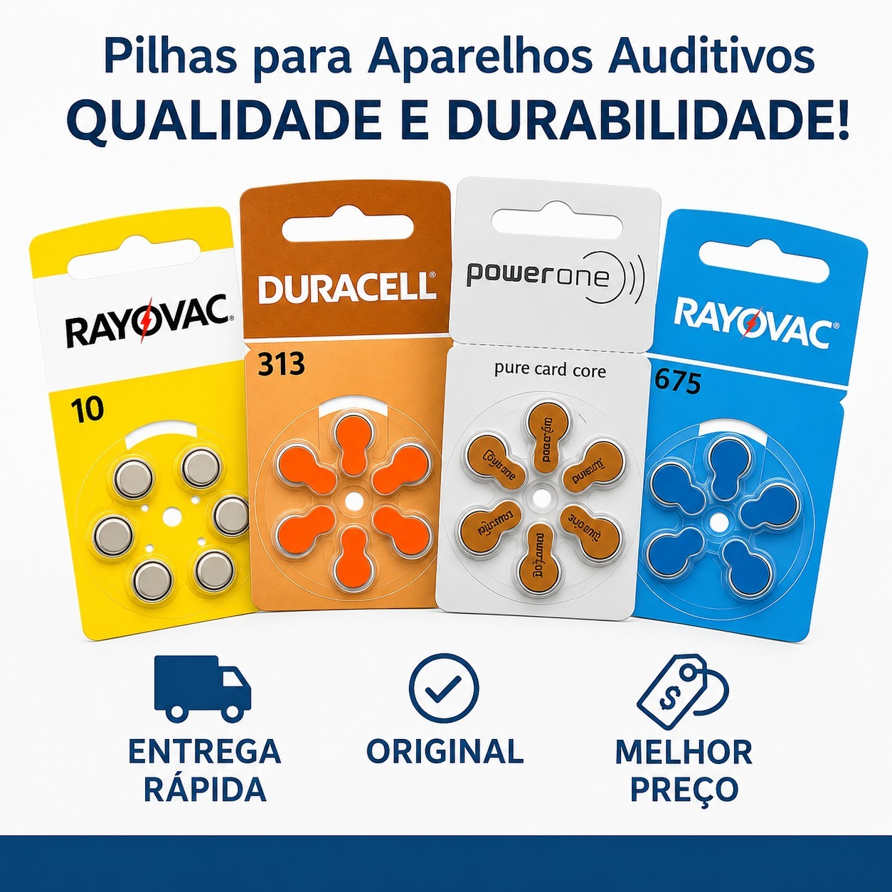 Pilhas para aparelhos auditivos